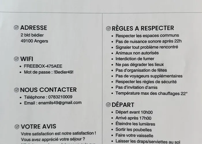 Le Petit Bedier Apartmán Angers